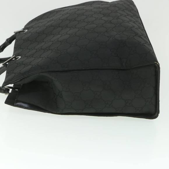 GUCCI GG Canvas Bamboo Hand Bag Black 002 1015 Auth fm2780 - Picture 4 of 16